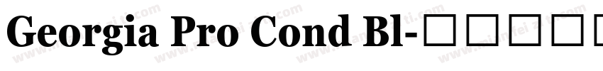 Georgia Pro Cond Bl字体转换